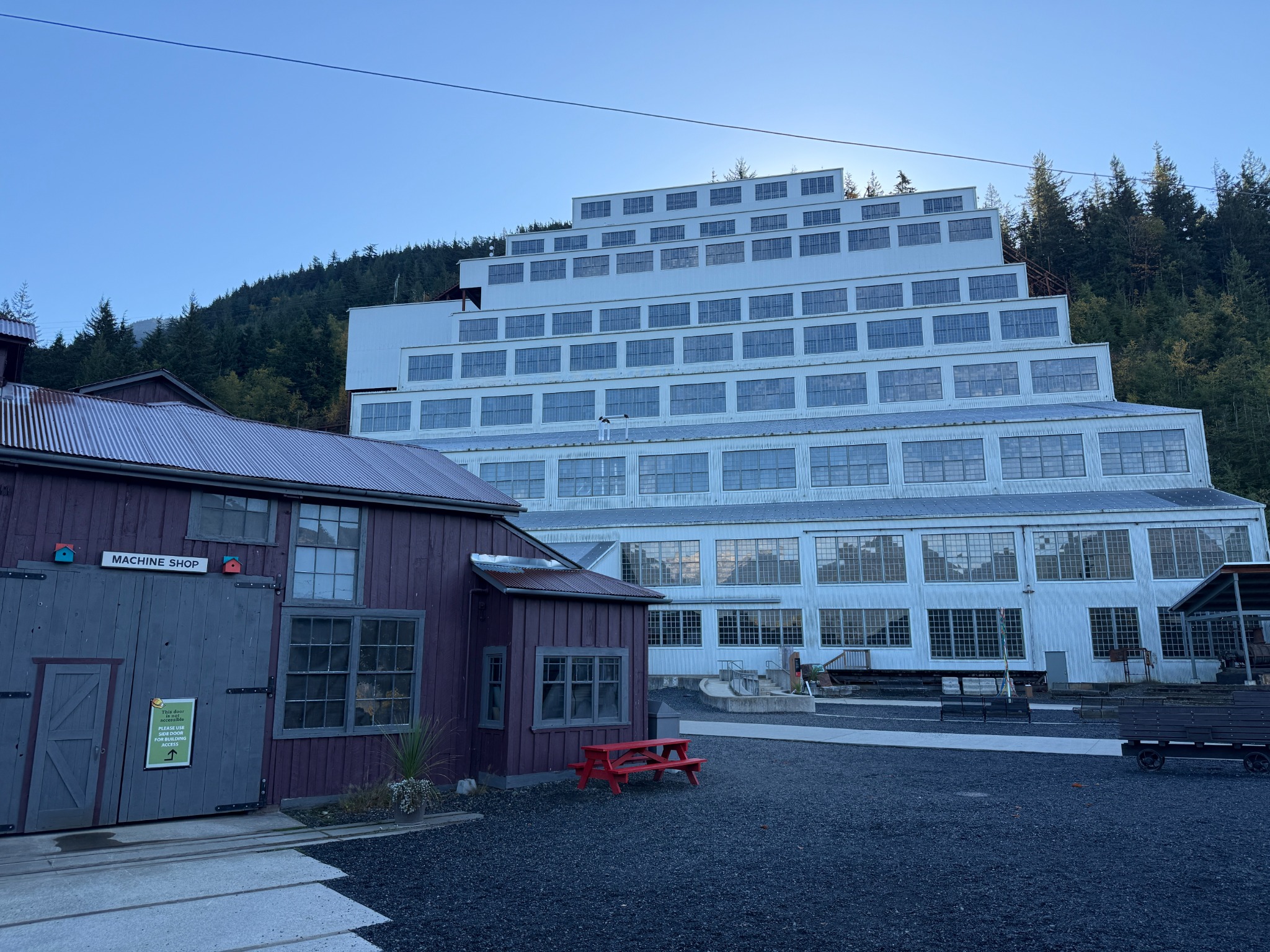 The historic mill at Britannia Mine Museum.