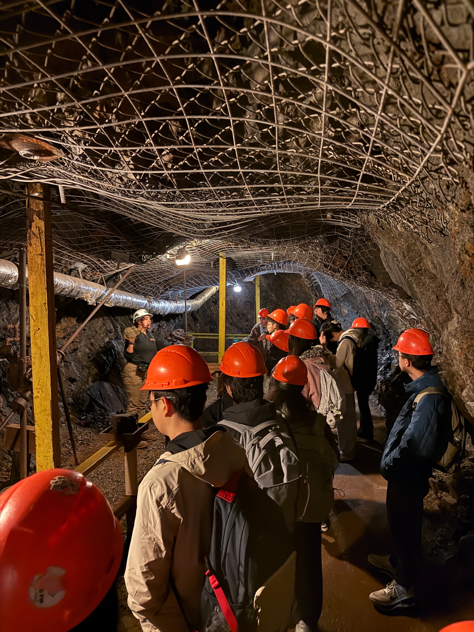 Exploring the underground mine together during Copper Quest.